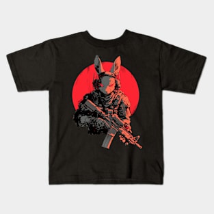 rabbit soldier Kids T-Shirt